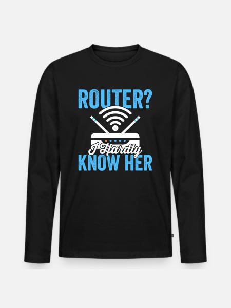 Netzwerktechniker Router Administrator Engineering - Männer Premium Bio Langarmshirt - Schwarz