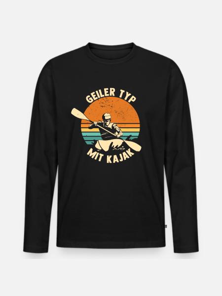Schullehrer Lehrer - Männer Premium Bio Langarmshirt - Schwarz