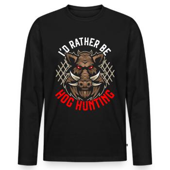You need a gun to kill a deer, but - Men's Premium Organic Long Sleeve Shirt - black - Front - Nico (187cm)