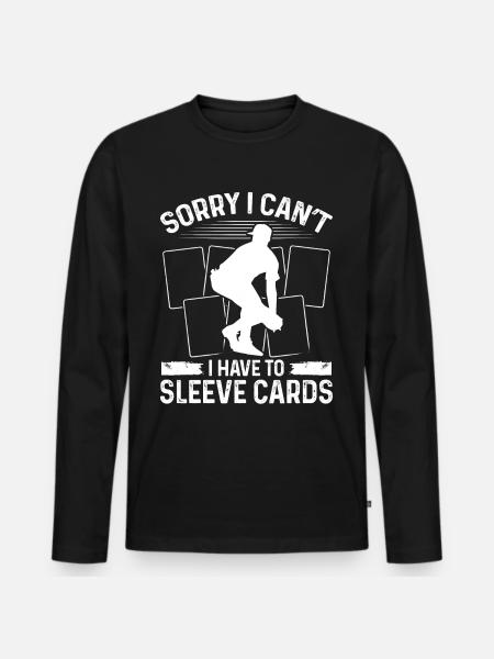Funny Baseball Card Design - Men's Premium Organic Long Sleeve Shirt - black