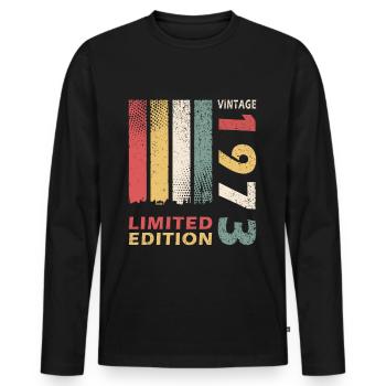 59. ANNIVERSAIRE ÉDITION LIMITÉE 1964 - T-shirt manches longues Premium bio Homme - noir - Devant - Nico (187cm)