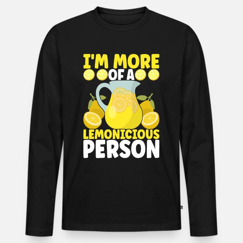 Limonade Limonadenstand - Männer Premium Bio Langarmshirt - Schwarz