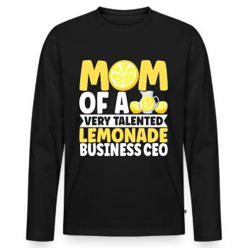 Limonade Limonadenstand - Männer Premium Bio Langarmshirt - Schwarz - Vorne - Nico (187cm)
