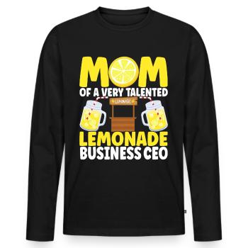 Limonade Limonadenstand - Männer Premium Bio Langarmshirt - Schwarz - Vorne - Nico (187cm)