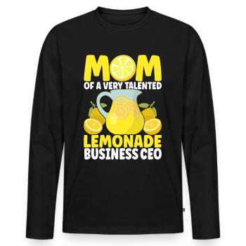 Limonade Limonadenstand - Männer Premium Bio Langarmshirt - Schwarz - Vorne - Nico (187cm)