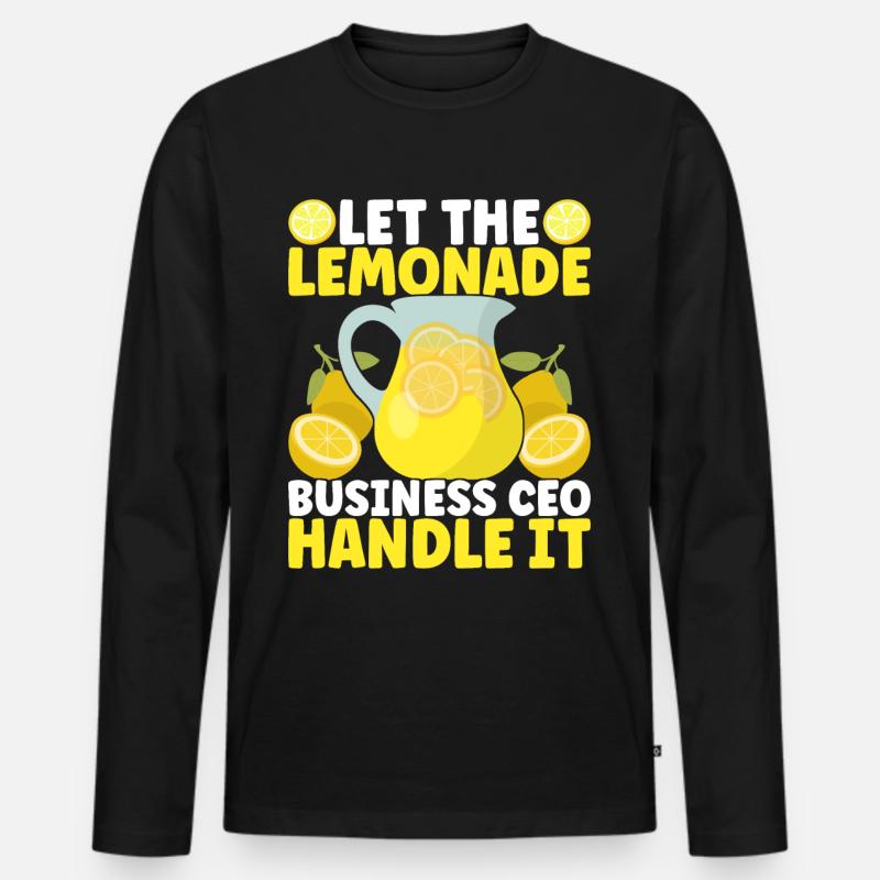 Limonade Limonadenstand - Männer Premium Bio Langarmshirt - Schwarz