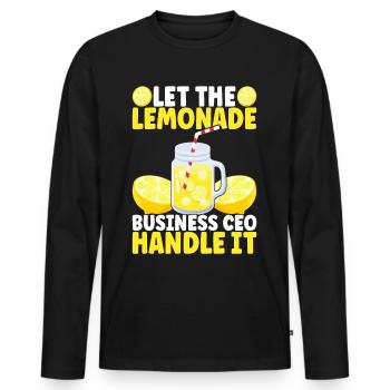 Limonade Limonadenstand - Männer Premium Bio Langarmshirt - Schwarz - Vorne - Nico (187cm)