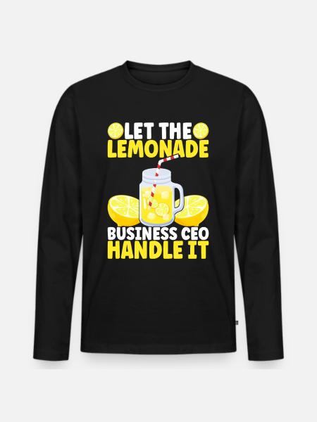Lemonade Lemonade stand - Men's Premium Organic Long Sleeve Shirt - black