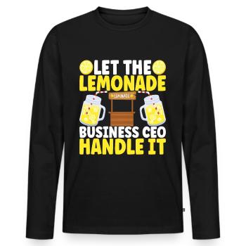 Limonade Limonadenstand - Männer Premium Bio Langarmshirt - Schwarz - Vorne - Nico (187cm)