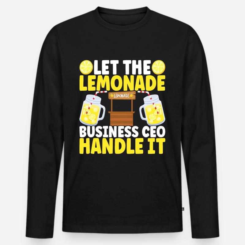 Limonade Limonadenstand - Männer Premium Bio Langarmshirt - Schwarz