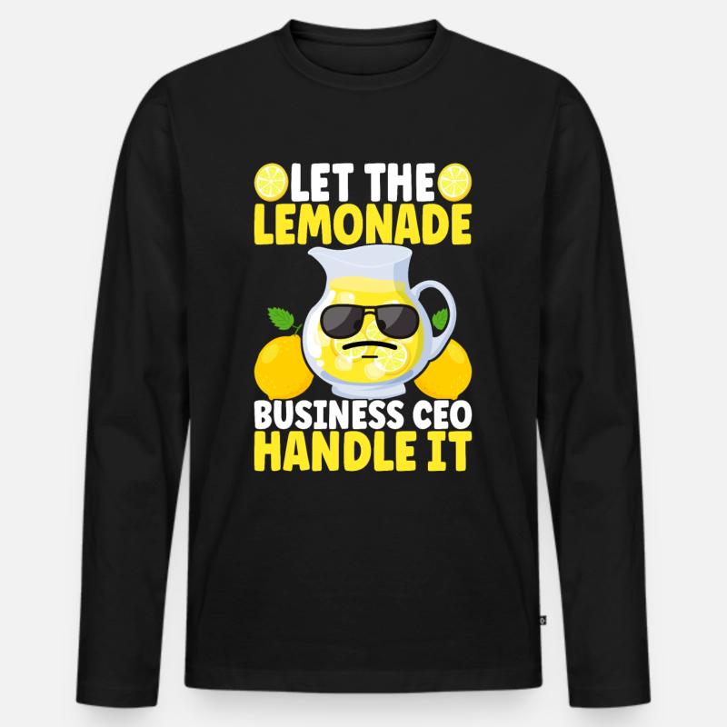 Limonade Limonadenstand - Männer Premium Bio Langarmshirt - Schwarz