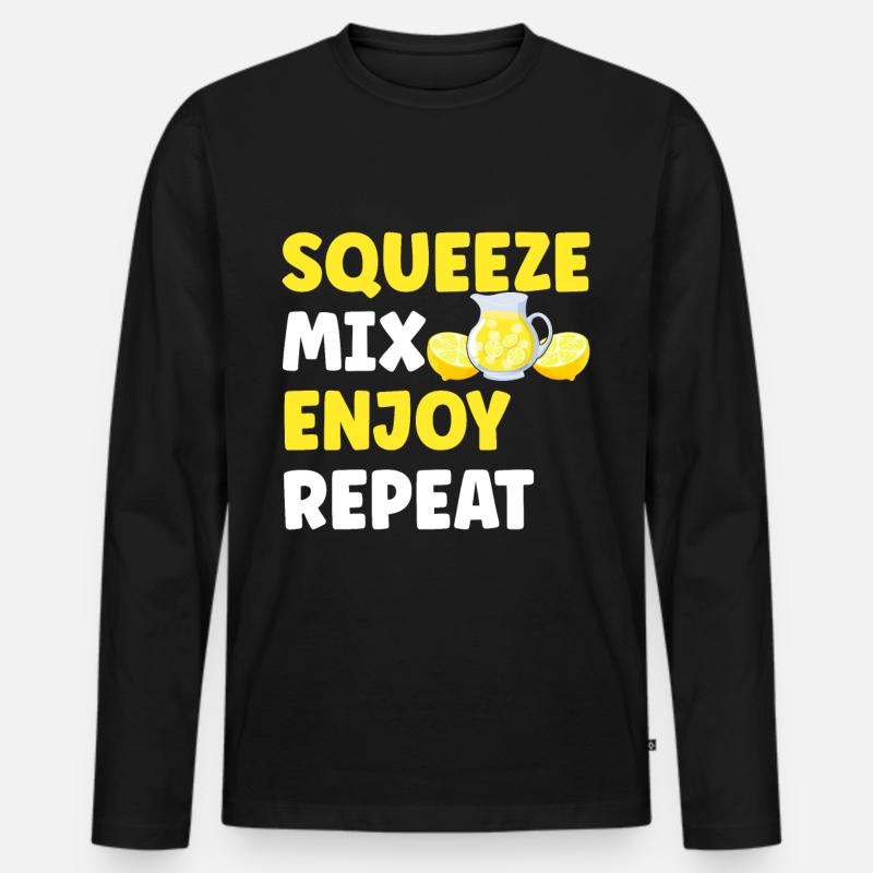 Limonade Limonadenstand - Männer Premium Bio Langarmshirt - Schwarz