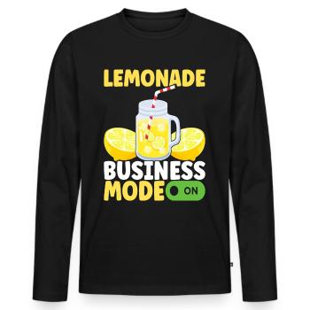 Limonade Limonadenstand - Männer Premium Bio Langarmshirt - Schwarz - Vorne - Nico (187cm)