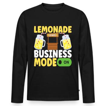 Limonade Limonadenstand - Männer Premium Bio Langarmshirt - Schwarz - Vorne - Nico (187cm)