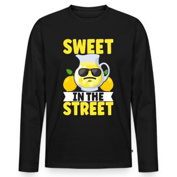 Lemonade Lemonade stand - Men's Premium Organic Long Sleeve Shirt - black - Front - Nico (187cm)
