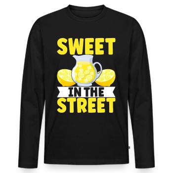 Limonade Limonadenstand - Männer Premium Bio Langarmshirt - Schwarz - Vorne - Nico (187cm)