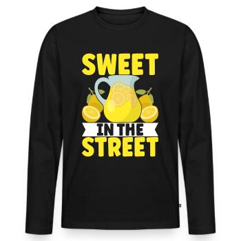 Limonade Limonadenstand - Männer Premium Bio Langarmshirt - Schwarz - Vorne - Nico (187cm)