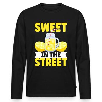 Limonade Limonadenstand - Männer Premium Bio Langarmshirt - Schwarz - Vorne - Nico (187cm)