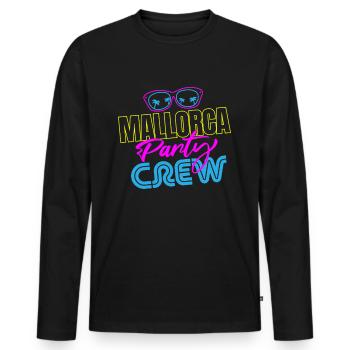 Malle Party Crew - Men's Premium Organic Long Sleeve Shirt - black - Front - Nico (187cm)