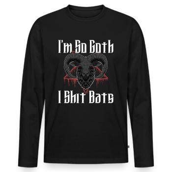 Satan Beelzebub Teufel Gothic Pentagram Mystisch - Männer Premium Bio Langarmshirt - Schwarz - Vorne - Nico (187cm)