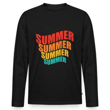 Summer Summer - Men's Premium Organic Long Sleeve Shirt - black - Front - Nico (187cm)