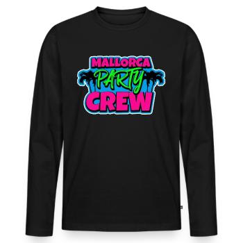 Malle Party Crew - Men's Premium Organic Long Sleeve Shirt - black - Front - Nico (187cm)