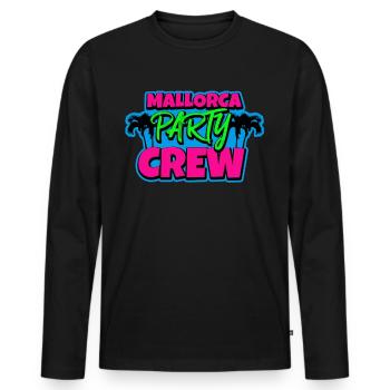 Malle Party Crew - Men's Premium Organic Long Sleeve Shirt - black - Front - Nico (187cm)