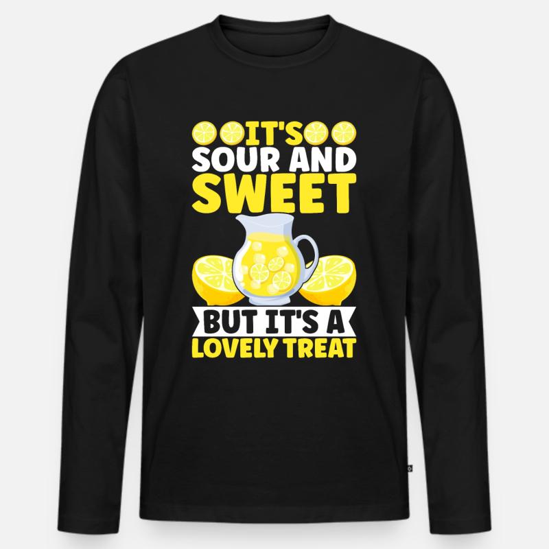 Limonade Limonadenstand - Männer Premium Bio Langarmshirt - Schwarz