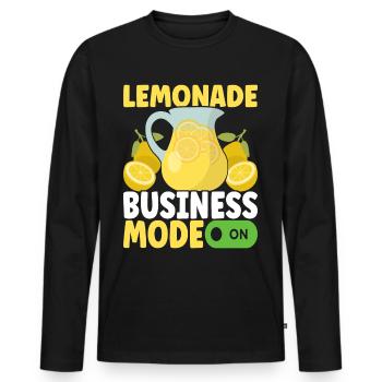 Limonade Limonadenstand - Männer Premium Bio Langarmshirt - Schwarz - Vorne - Nico (187cm)