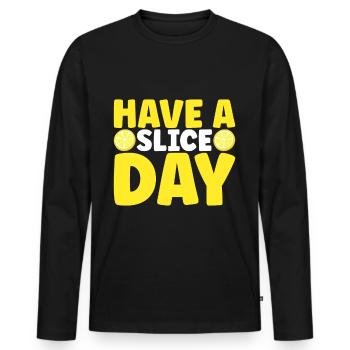 Limonade Limonadenstand - Männer Premium Bio Langarmshirt - Schwarz - Vorne - Nico (187cm)