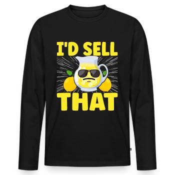 Limonade Limonadenstand - Männer Premium Bio Langarmshirt - Schwarz - Vorne - Nico (187cm)