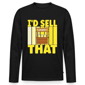 Limonade Limonadenstand - Männer Premium Bio Langarmshirt - Schwarz - Vorne - Nico (187cm)