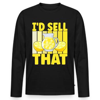 Limonade Limonadenstand - Männer Premium Bio Langarmshirt - Schwarz - Vorne - Nico (187cm)