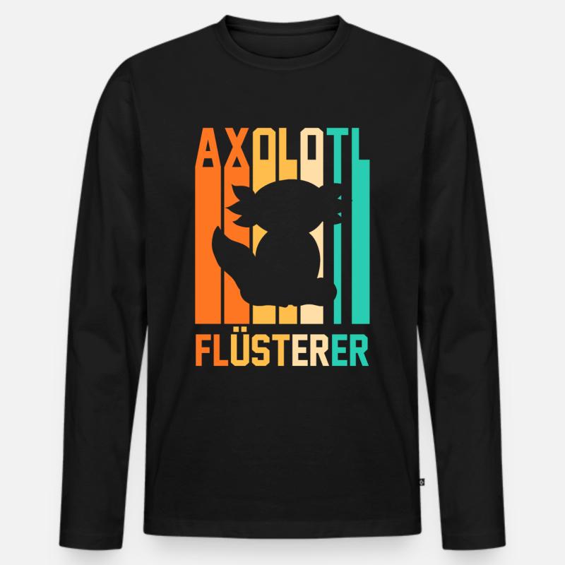 Axolotl - Männer Premium Bio Langarmshirt - Schwarz