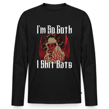 Satan Beelzebub Teufel Gothic Pentagram Mystisch - Männer Premium Bio Langarmshirt - Schwarz - Vorne - Nico (187cm)