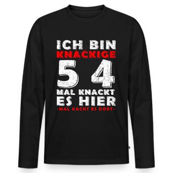 Legende 54 Jahre 54. Geburtstag Männer Frauen - Männer Premium Bio Langarmshirt - Schwarz - Vorne - Nico (187cm)