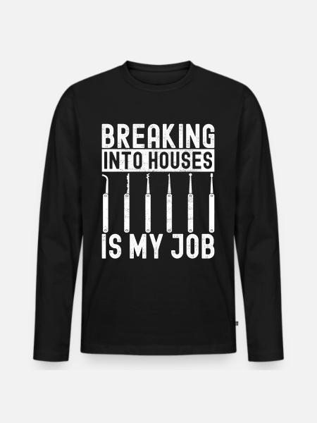 Schlüsseldienst Locksmith Dietrich - Men's Premium Organic Long Sleeve Shirt - black