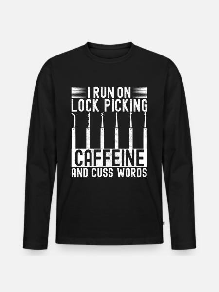 Schlüsseldienst Locksmith Dietrich - Men's Premium Organic Long Sleeve Shirt - black