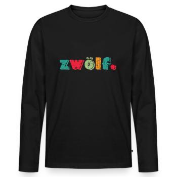 12. Geburtstag 12 Jahre 12ter Geburtstagsgeschenk - Männer Premium Bio Langarmshirt - Schwarz - Vorne - Nico (187cm)