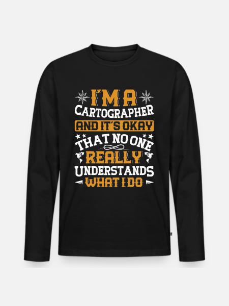 Cartographers - Men's Premium Organic Long Sleeve Shirt - black