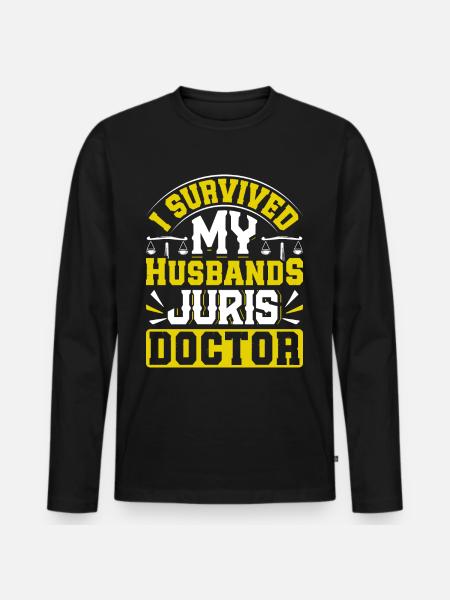 Doctorate Degree great - Männer Premium Bio Langarmshirt - Schwarz