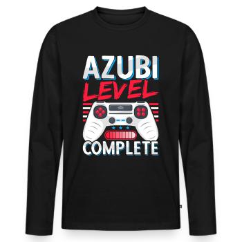 Ausbildung bestanden Azubi Auszubildender Abschluß - Männer Premium Bio Langarmshirt - Schwarz - Vorne - Nico (187cm)