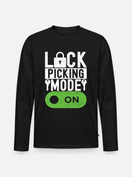 Schlüsseldienst Locksmith Dietrich - Men's Premium Organic Long Sleeve Shirt - black