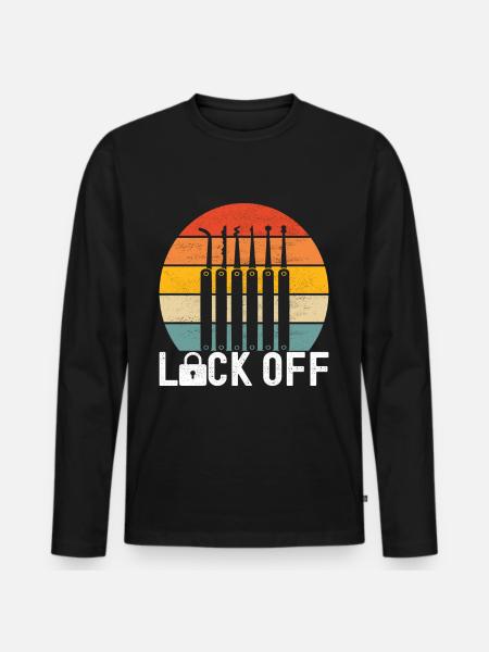 Schlüsseldienst Locksmith Dietrich - Men's Premium Organic Long Sleeve Shirt - black