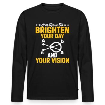 Augenarzt Erhellen Sie Ihre Sicht Optometrist - Männer Premium Bio Langarmshirt - Schwarz - Vorne - Nico (187cm)