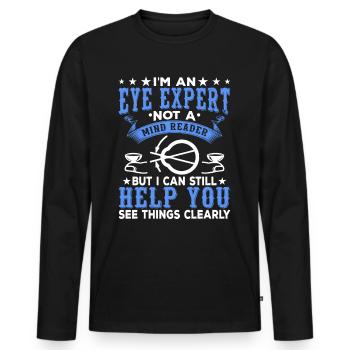 Ophthalmologist I am an ophthalmologist - Men's Premium Organic Long Sleeve Shirt - black - Front - Nico (187cm)