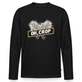 Farmer Farmer Grain Farmer Farm Country Egg - Men's Premium Organic Long Sleeve Shirt - black - Front - Nico (187cm)