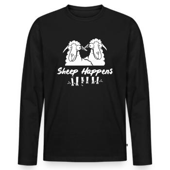 Farmer Farmer Lamb Farmer Farm Country Egg Sheep - Men's Premium Organic Long Sleeve Shirt - black - Front - Nico (187cm)