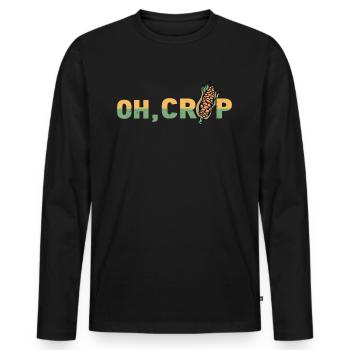 Farmer Farmer Grain Farmer Farm Country Egg - Men's Premium Organic Long Sleeve Shirt - black - Front - Nico (187cm)