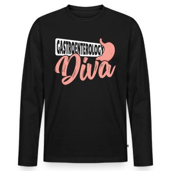 Diva gastroentérologue Gastroentérologie - T-shirt manches longues Premium bio Homme - noir - Devant - Nico (187cm)